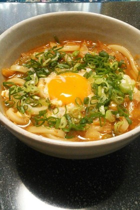 月見豚キムチうどん